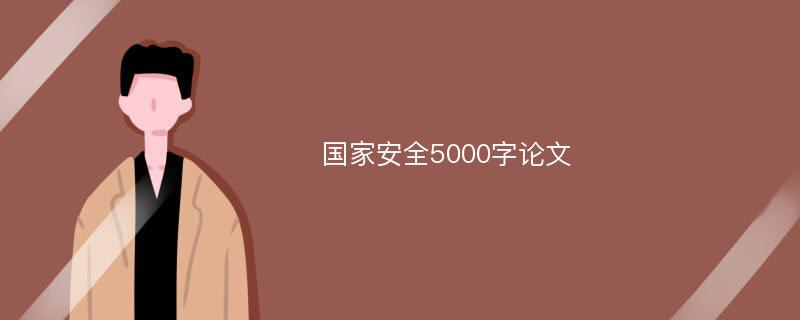 国家安全5000字论文