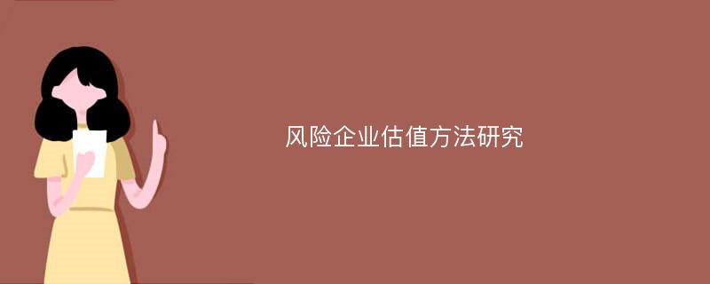 风险企业估值方法研究